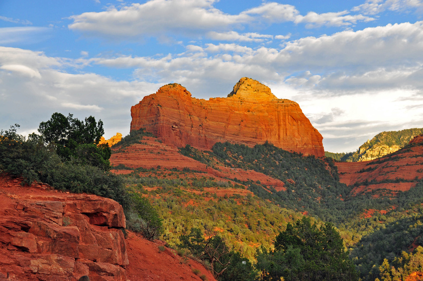 Red Rock Canyon Landscape at Sunset