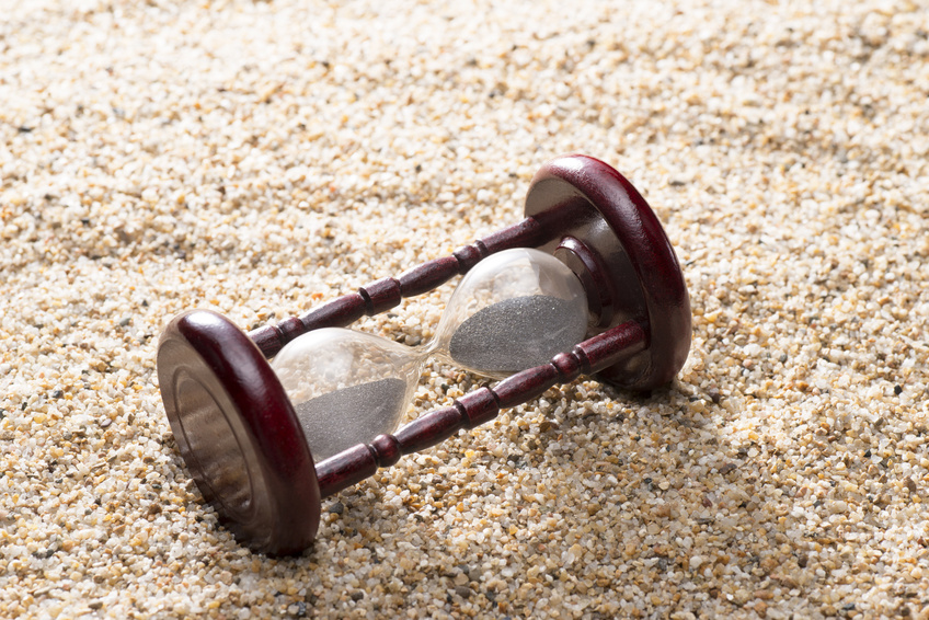 hourglass in sand